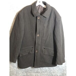 Luigi Bianchi Coat Men Brown 50 Large Cashmere Wool Blend Overcoat Italy